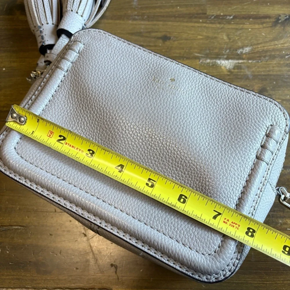Kate Spade Orchard Street Arla Cityscape Gray Crossbody Tassel Travel Classic